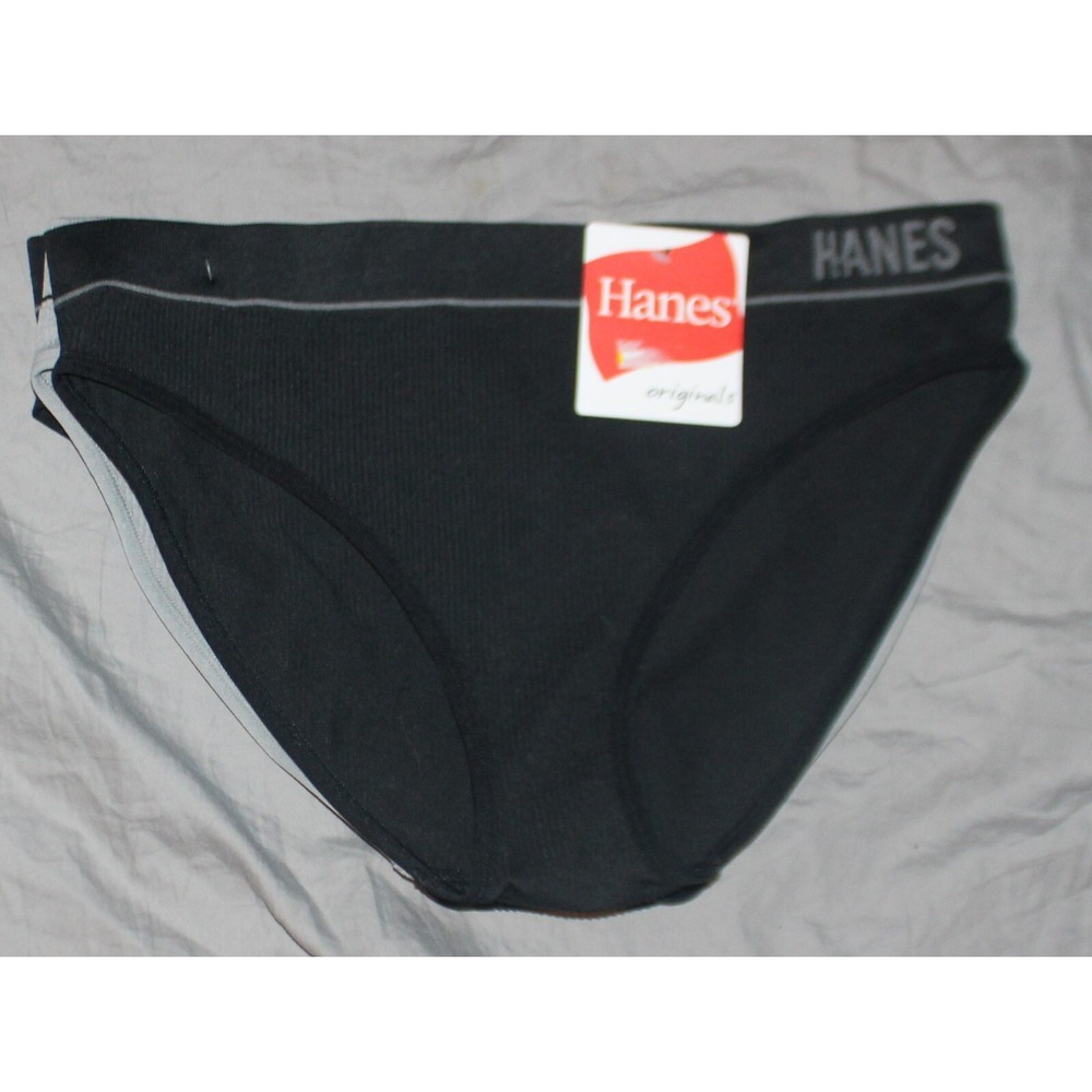 Hanes Bikini Underwear 3-Pack Originals Women Seamless Rib Comfort Waist sz XL